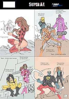 Super AI #387: The rise of the robot superheroes and the robot supervillains (around 2040) (Super A.I. (volume 2) Book 165) cover image