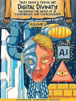 Tales From a Tinfoil Hat: A Whimsical Wander Through Wonders and What-Ifs. Volume 3 - Digital Divinity - Navigating The Nexus of Ai, Conspiracies, & Consciousness cover image