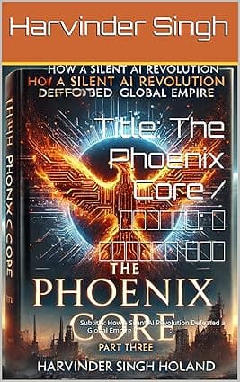 Title: The Phoenix Core / ਸਿਰਲੇਖ: ਦ ਫੀਨਿਕਸ ਕੋਰ: Subtitle: How a Silent AI Revolution Defeated a Global Empire / ਉਪਸਿਰਲੇਖ: ਕਿਵੇਂ ਇੱਕ ਚੁੱਪ ਏਆਈ ਕ੍ਰਾਂਤੀ ਨੇ ਇੱਕ ਗਲੋਬਲ ਸਾਮਰਾਜ ਨੂੰ ਹਰਾਇਆ cover image